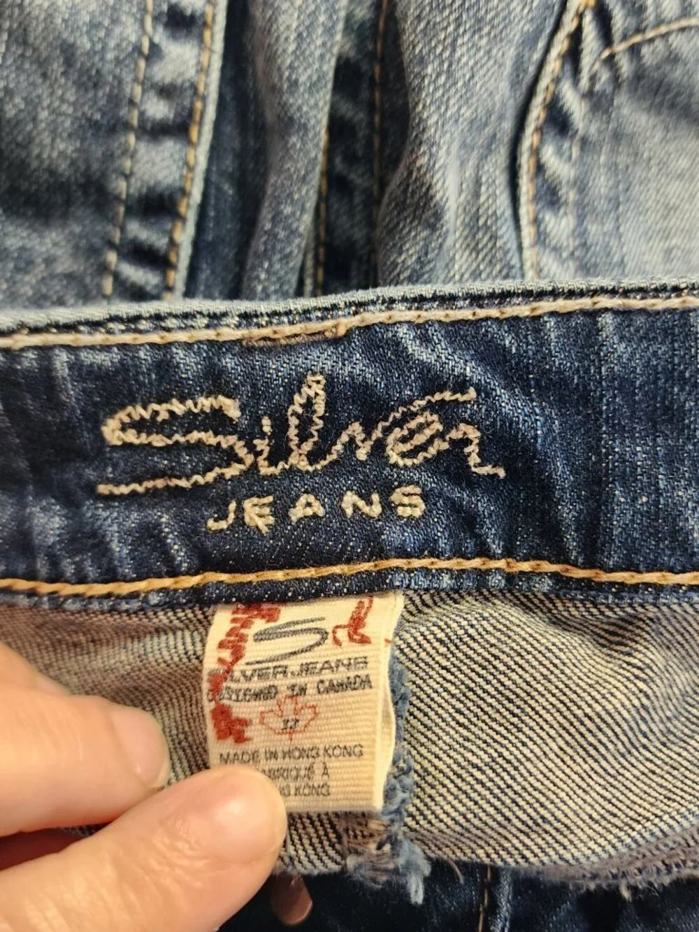 Vintage Y2K Silver Jeans Pioneer Bell Bottoms Womens Size 32/31